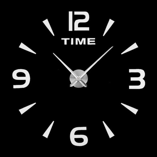 3D DIY Reloj de Pared Grande Reloj Decorativo Moderno Diseño Espejo Etiqueta de Metal Relojes Grandes Numeral Romano Escalas Decoración Para El Hogar
