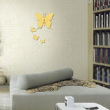 Caliente nuevo diseño moderno DIY del reloj de pared Decoración engomada del arte de la mariposa Calcomanías E5M1