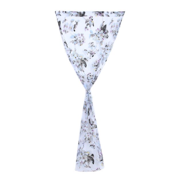 Ventana Cortinas de Apantallamiento Balcón Acabado Diseño Burnout Flor Cortina de Tul Para la Sala de estar Girasol Para la Decoración Casera