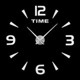 3D DIY Reloj de Pared Grande Reloj Decorativo Moderno Diseño Espejo Etiqueta de Metal Relojes Grandes Numeral Romano Escalas Decoración Para El Hogar