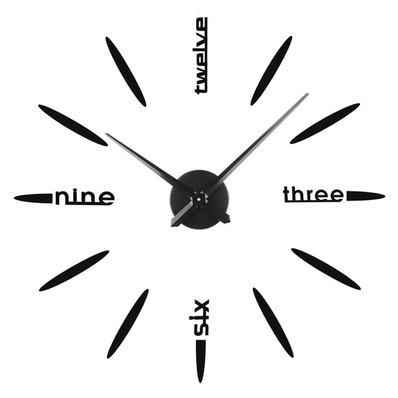 80 cm 3D DIY Digital Espejo Reloj de pared de diseño moderno de gran tamaño Relojes de pared DIY Etiqueta de la pared Decoración para el hogar