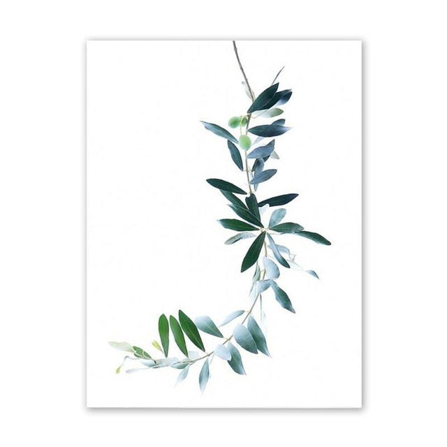 Moderna Pastoral Plantas Verdes Arte de la Pared Lienzo Pinturas al Óleo Decoración para el Hogar Creativa Regalo Moda y Diseño de Temperamento